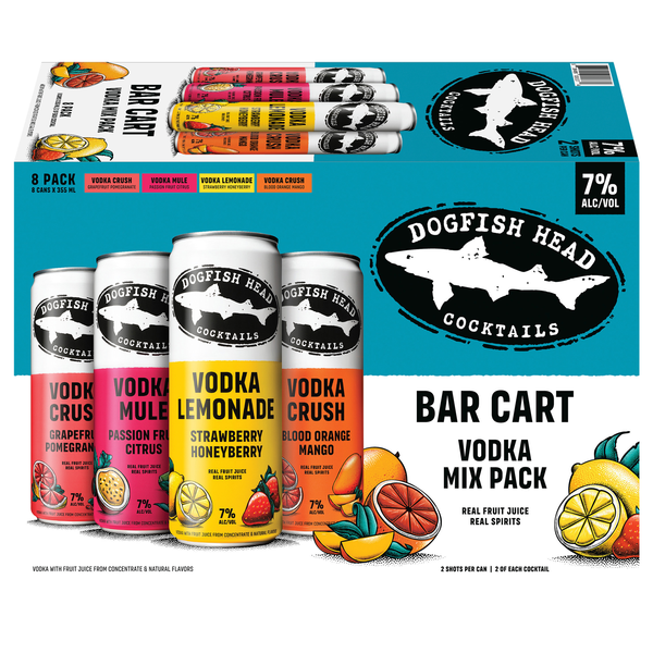 Dogfish Head Bar Cart Vodka Mix Pack - 8 pk