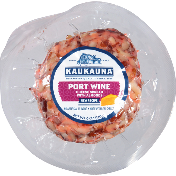 Kaukauna Port Wine Spreadable Cheese Ball with Almonds