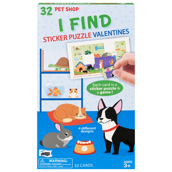 Mello Smello I Find Sticker Puzzle Valentine's Cards Pet Shop
