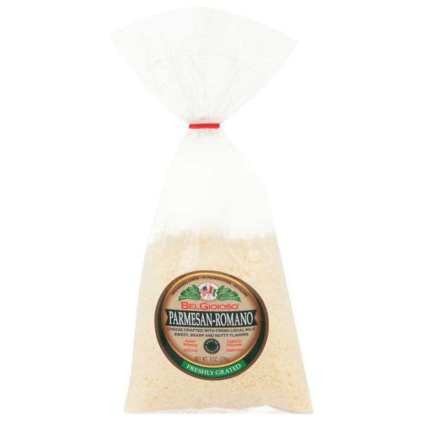Save on BelGioioso Freshly Grated Parmesan Romano Cheese Order Online