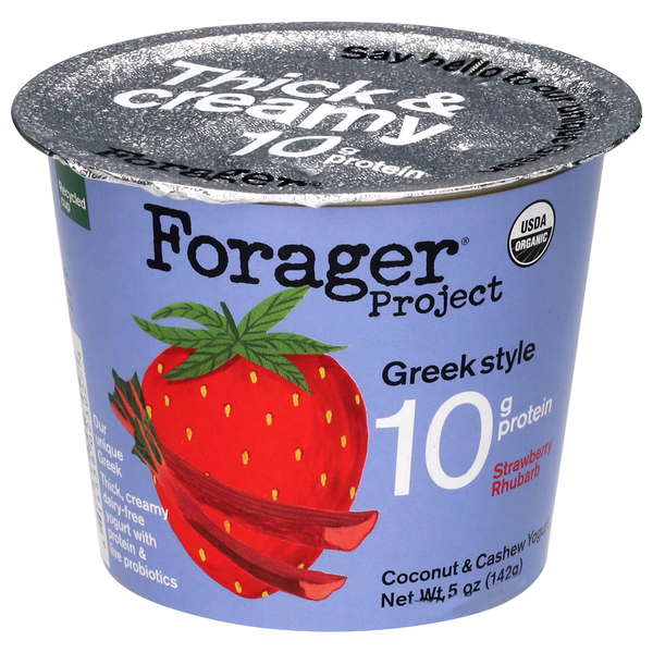 Forager Project Organic Strawberry Rhubarb Coconut & Cashew Greek Yogurt