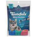 Blue Buffalo Tastefuls Mini Purees Cat Snack Variety - 12 ct