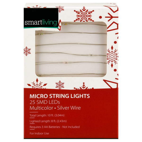 Smart Living Micro String Lights SMD LEDs Multicolor Silver Wire