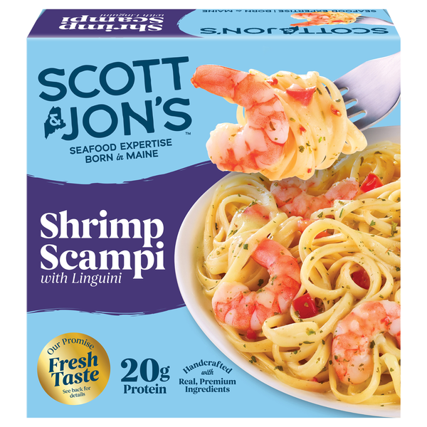 Scott & Jon's Shrimp Scampi with Linguini Bowl Frozen Meal