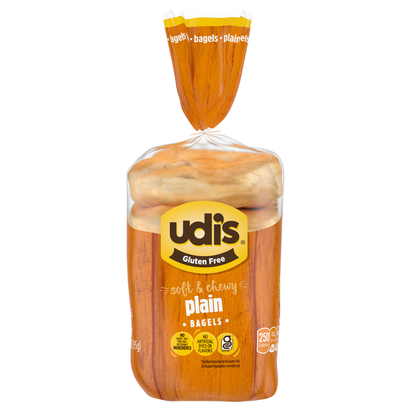 Udi's Gluten Free Plain Bagels - 5 ct Frozen