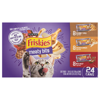 Friskies Meaty Bits Variety Pack Adult Wet Cat Food - 24 ct