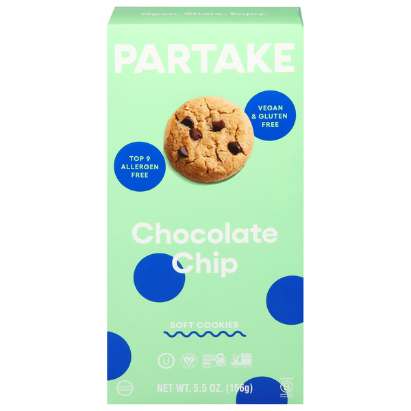 Partake Gluten Free Vegan Soft Chocolate Chip Cookies