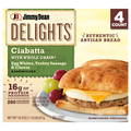 Jimmy Dean Egg Whites Turkey Sausage & Cheese Ciabatta Sandwiches - 4 ct