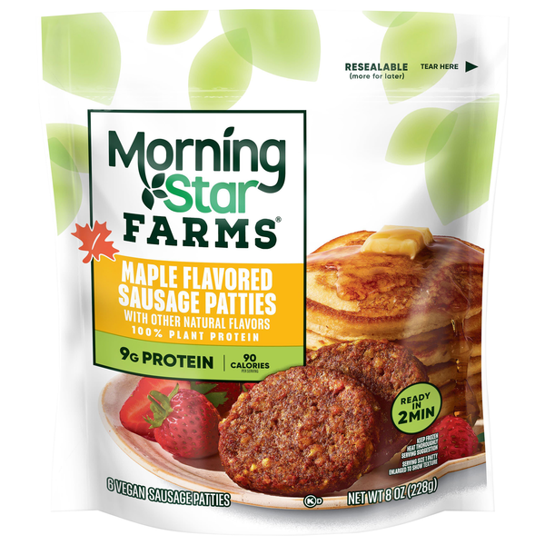 MorningStar Farms Veggie Maple Flavored Sausage Patties - 6 ct Frozen