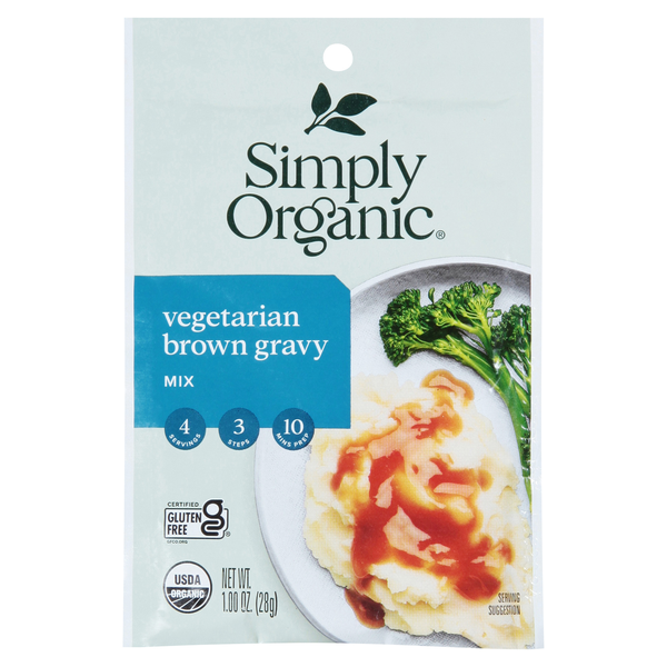 Simply Organic Vegetarian Brown Gravy Mix Packet