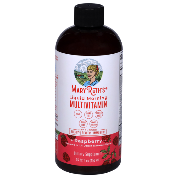 Mary Ruth's Raspberry Flavored Liquid Morning Multivitamin
