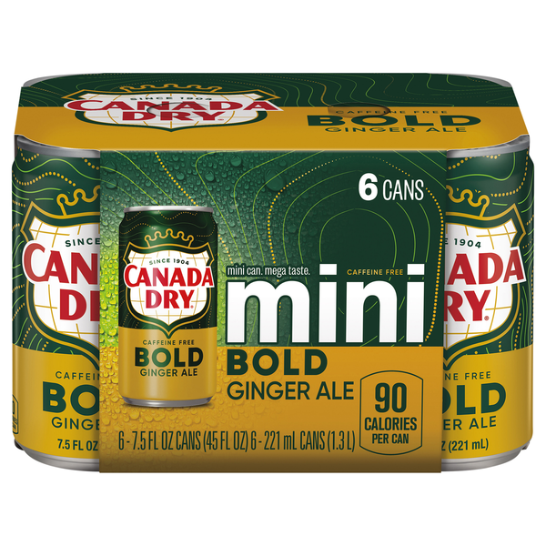 Canada Dry Bold Ginger Ale Soda Caffeine Free - 6 pk