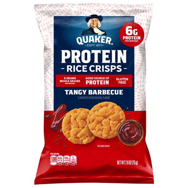 Quaker Gluten Free Tangy Barbecue Protein Rice Crisps