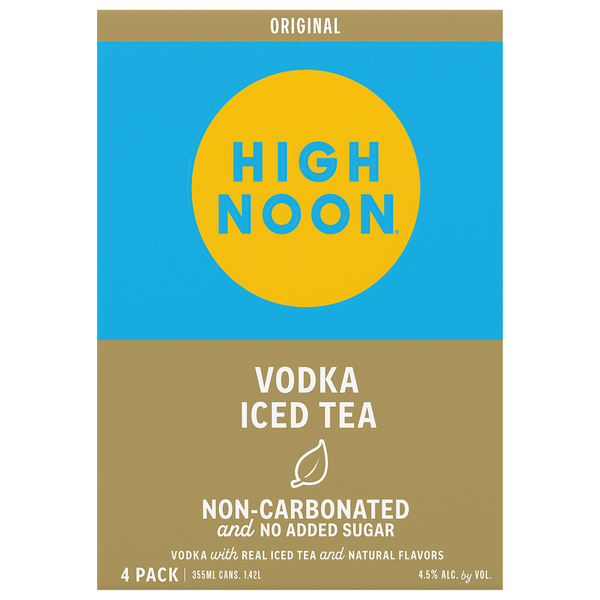 High Noon Original Vodka Iced Tea - 4 pk