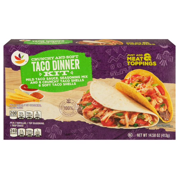Our Brand Crunchy Hard & Soft Taco Dinner Kit - 6 ct