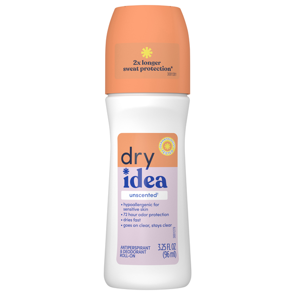 Dry Idea Advanced Dry Unscented Antiperspirant Deodorant Roll-On