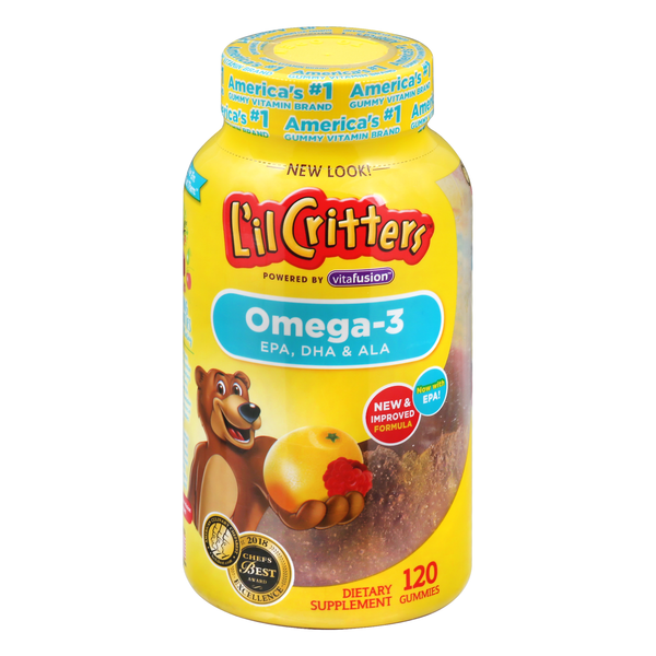 L'il Critters Omega-3 DHA Dietary Supplement Gummies