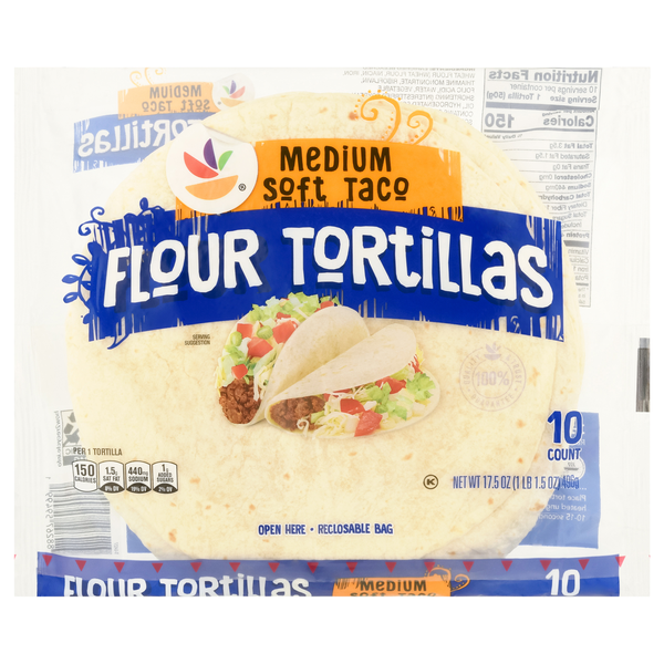 Giant Soft Medium Taco Flour Tortillas - 10 ct