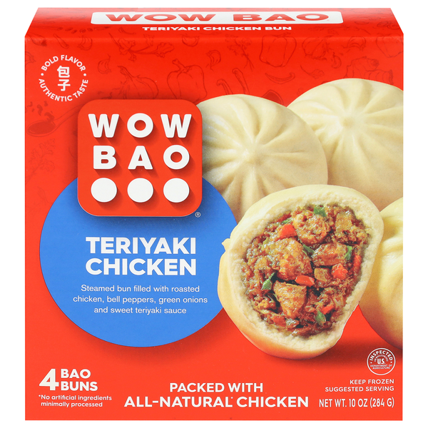 Wow Bao Teriyaki Chicken Bao (Steamed Buns) - 4 ct Frozen