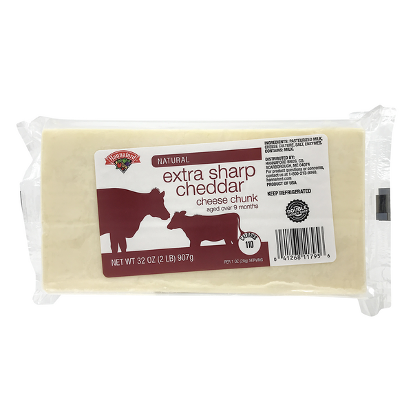 Hannaford Natural Aged Extra Sharp White Cheddar Cheese Block