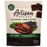 Artisan Inspired Smoked Beef Brisket w/Green Beans Jerky Bites Dog Treats