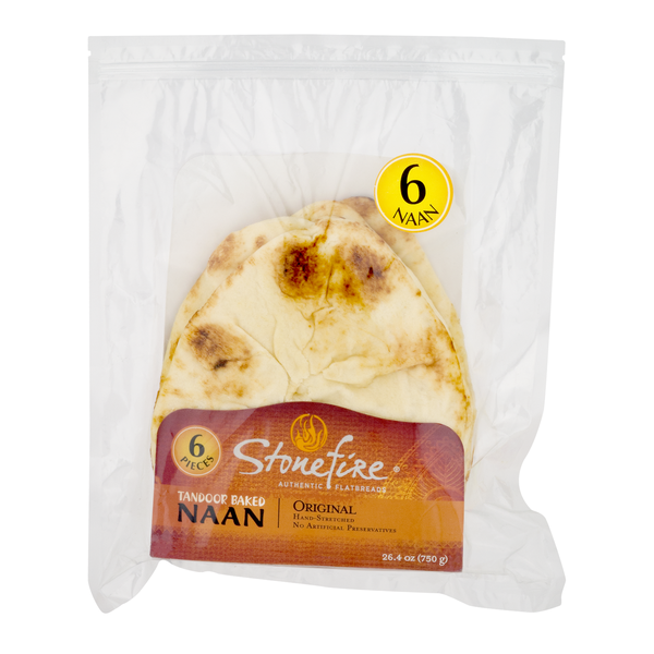 Stonefire Tandoor Baked Original Naan Bread - 6 ct