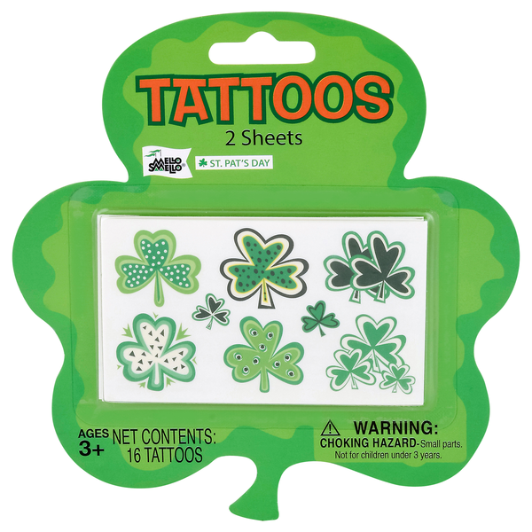 Mello Smello St. Patrick's Day Tattoos Ages 3+