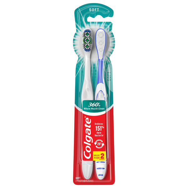 Colgate 360 Degree Whole Mouth Clean Toothbrushes Soft Value Pack
