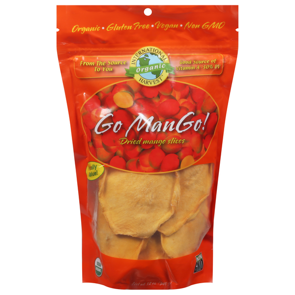 Save on International Harvest Go Mango! Dried Mango Slices Organic