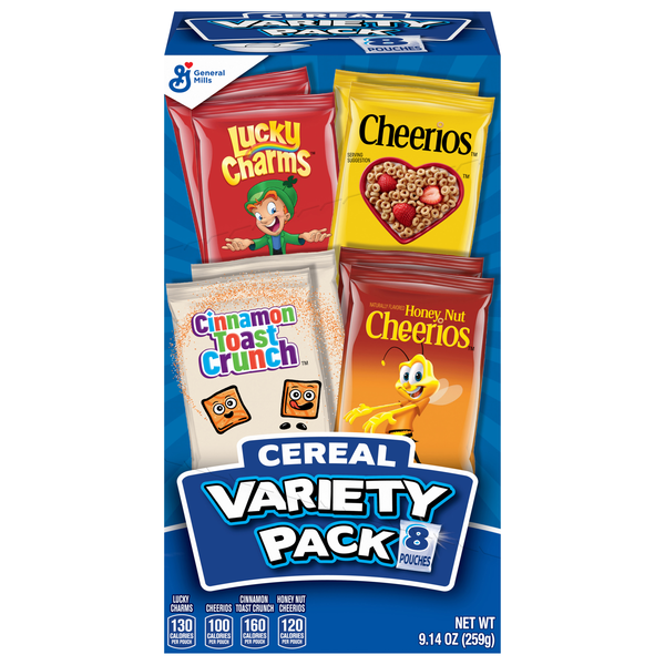 General Mills Mini Cereal Variety Pack Pouches - 8 ct