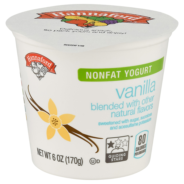 Hannaford Non Fat Vanilla Yogurt Cup