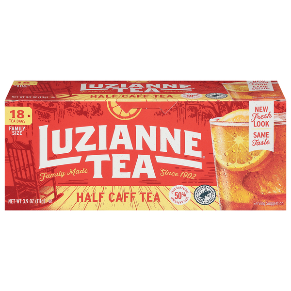 Luzianne Half Caff Iced Tea Bags Family Size