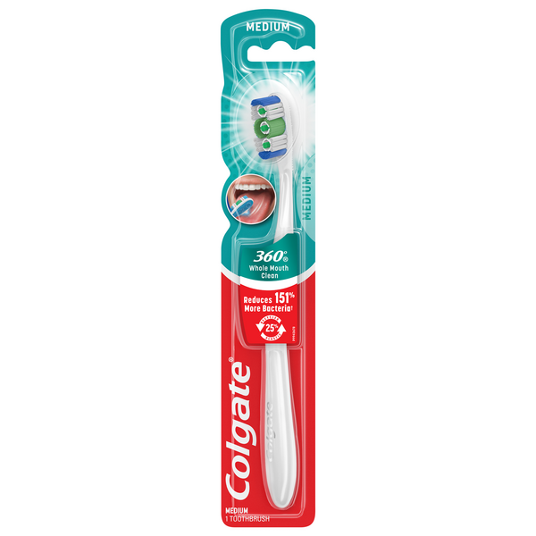 Colgate 360 Degree Whole Mouth Clean Toothbrush Medium