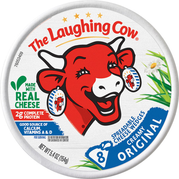 The Laughing Cow Creamy Original Spreadable Cheese Wedges - 8 ct