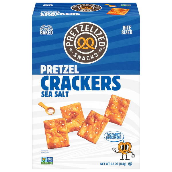 Pretzelized Snacks Bite Sized Sea Salt Pretzel Crackers