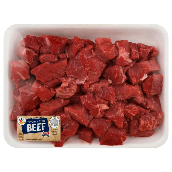 Save on Our Brand USDA Choice Beef Stew Meat Boneless Round Fresh Order