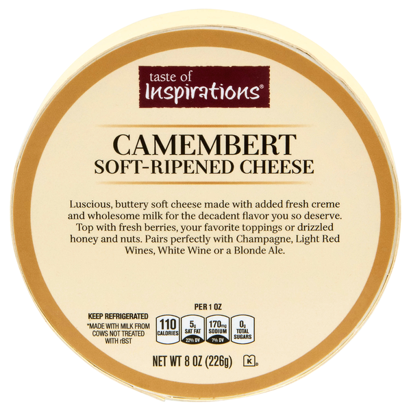 Taste of Inspirations Soft-Ripened Camembert Cheese Wheel