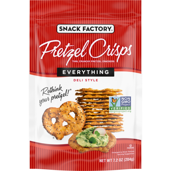 Snack Factory Deli Style Everything Flavored Pretzel Crisps
