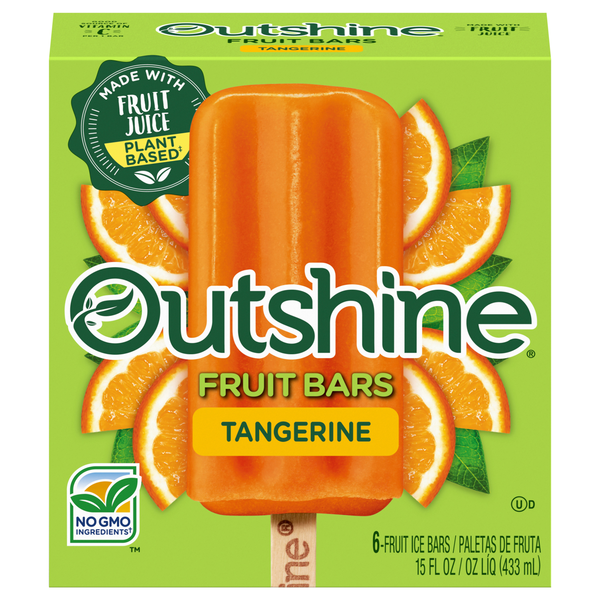 Outshine Tangerine Fruit Ice Bars - 6 ct