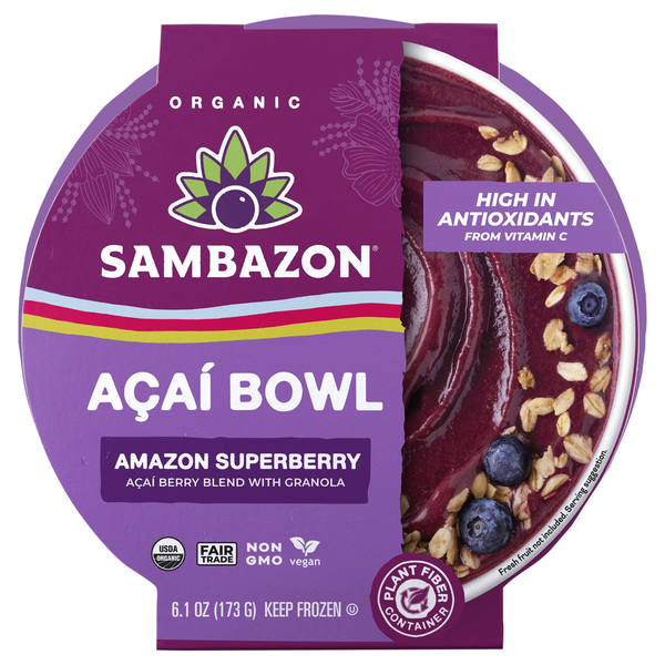 Sambazon Organic Vegan Amazon Superberry Acai Bowl Frozen