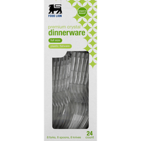 Food Lion Dinnerware Premium Crystal Plastic Forks Spoons Knives