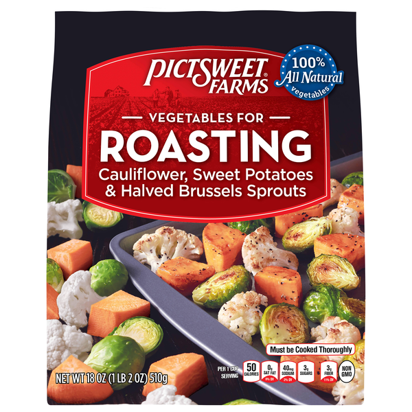 Pictsweet Farms for Roasting Cauliflower Sweet Potatoes & Brussels Sprouts