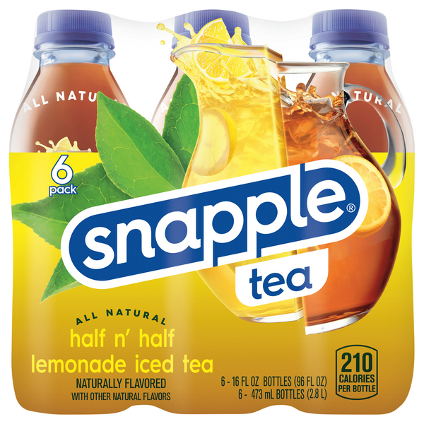 Snapple All Natural Half 'n Half Lemonade Iced Tea - 6 pk