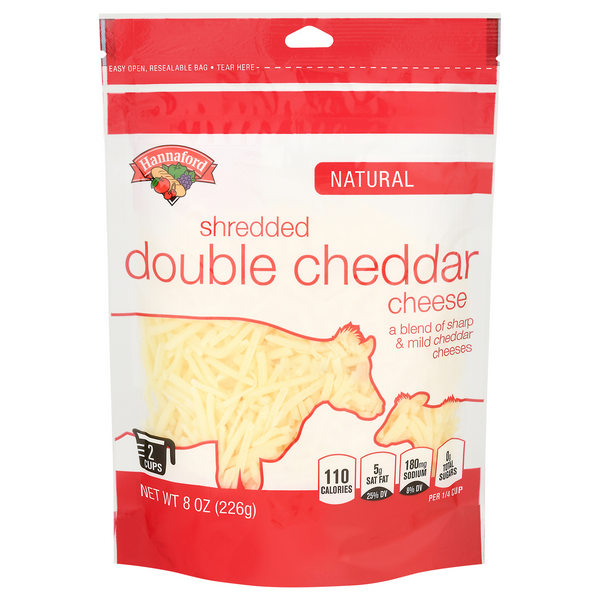 Hannaford Natural Shredded Double Cheddar Cheese Blend