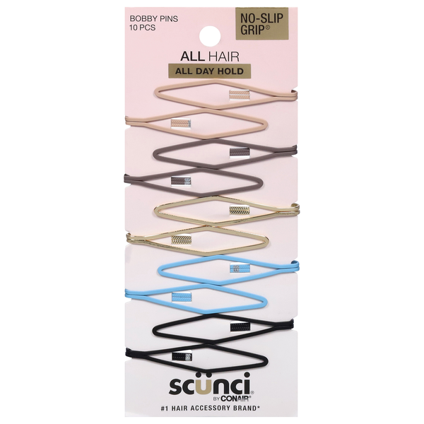 Scunci No-Slip Grip Bobby Pins Assorted Colors
