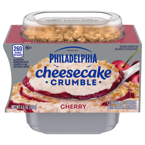 Philadelphia Cherry Cheesecake Crumble Dessert Cups - 2 ct