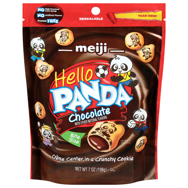 Meiji Hello Panda Bite Size Crunchy Shell Cookies with Chocolate Creme