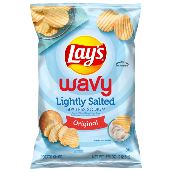 Lay's Lightly Salted Original Wavy Potato Chips