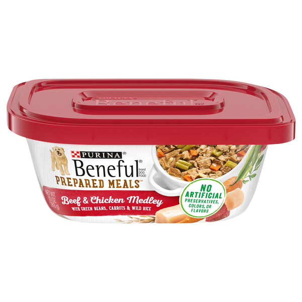 Purina Beneful Prepared Meals Beef & Chicken Medley Adult Wet Dog Food