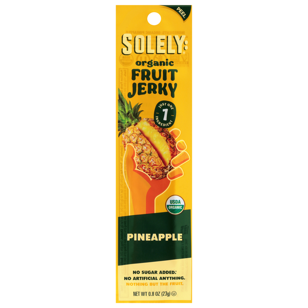 Solely Organic Pineapple Fruit Jerky